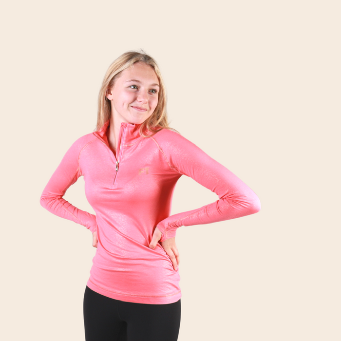 SPARKLY WINTER WARMING SKI THERMAL ZIPPED TOPS